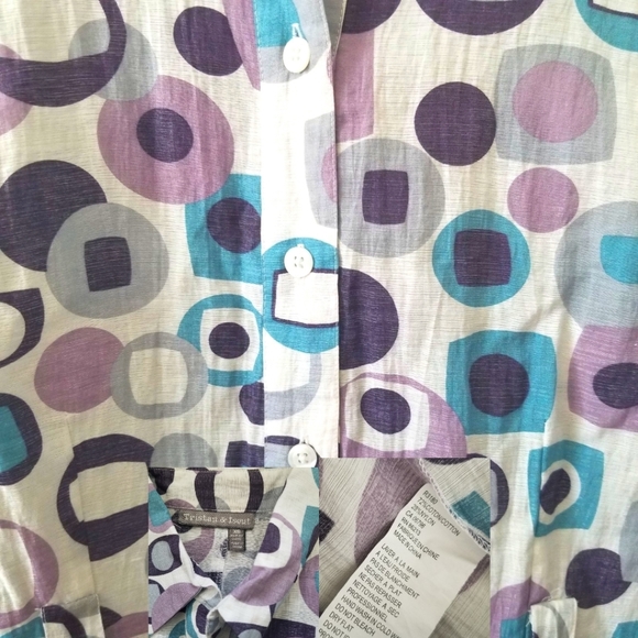 Retro pattern cotton dress - Picture 2 of 2